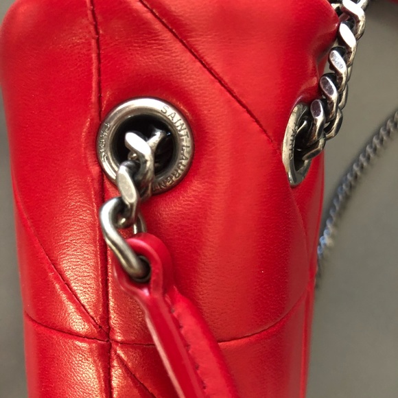 NWT Saint Laurent Patchwork Jamie Medium Bag, Red - Picture 5 of 12